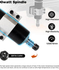 Beefy 500W Spindle Motor For CNC Router, Air Cooled ER11, 12-100VDC, 0.5NM Torque, 12000RPM, high precision specs