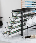5 Tier Metal Coffee Pod Organizer Drawer Holds 70 K Cups, Countertop Storage For Home Office Or Cafe, Black Pod Holder With 3 Cup Rack