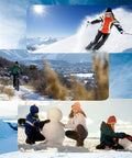 Black Warm Waterproof Winter Ski Gloves For Men And Women With All Day Warmth, Windproof Snow Gloves in snowy outdoor activities