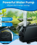 12 Inch Waterfall Spillway Kit With 304 Stainless Steel Spillway Box 40W 660GPH submersible pump with adjustable flow display