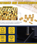 Heavy Duty Brass Knurled Threaded Inserts Kit For Plastic Injection Molding M2 M3 M4 M5 Heat Set Female Thread Nuts 500Pcs