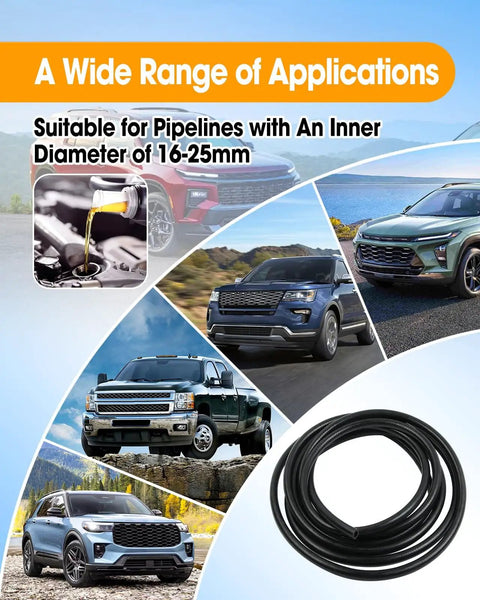 Three Eighths Inch Transmission Cooler Hose With Clamp For Transmission Oil Cooler Line 300 PSI SAE J1532 Standards Great For Your Rig Power Steering And Hydraulic Systems Twenty Feet