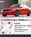 Nissan Altima Front Suspension Kit 2007 2013 10 Pcs With 2 Lower Control Arms and Ball Joints Compatibility Chart