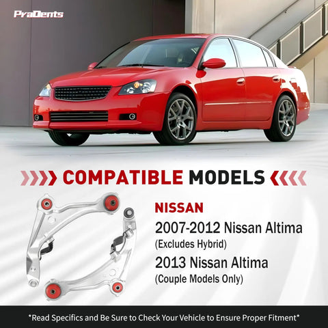 Nissan Altima Front Suspension Kit 2007 2013 10 Pcs With 2 Lower Control Arms and Ball Joints Compatibility Chart