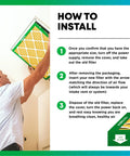 Installation guide for 4 Pack 10x10x1 Air Filter With MERV 11 For Pet Hair And Allergies Electrostatic Pleated HVAC Replacement