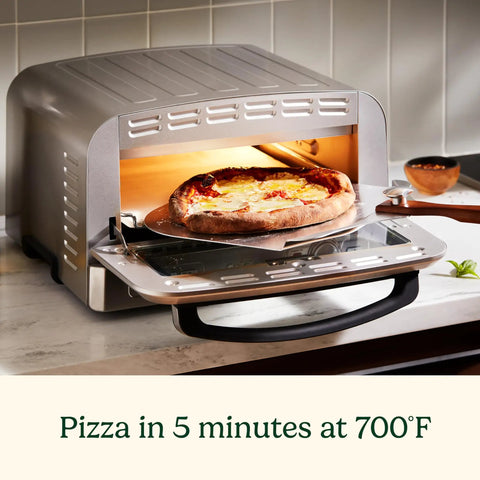 Indoor Pizza Oven For Home Use That Bakes 12 Inch Pizzas In Minutes, Countertop Electric Oven, pizza baking on 12.5 inch stone