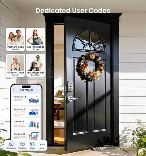 Smooth Operator WiFi Deadbolt Door Lock With Handle Set Keypad Entry Satin Nickel Finish App Control Fingerprint Access Straight Shot Install No Bridge Needed To Secure The Crib And Chill With Total Peace Of Mind