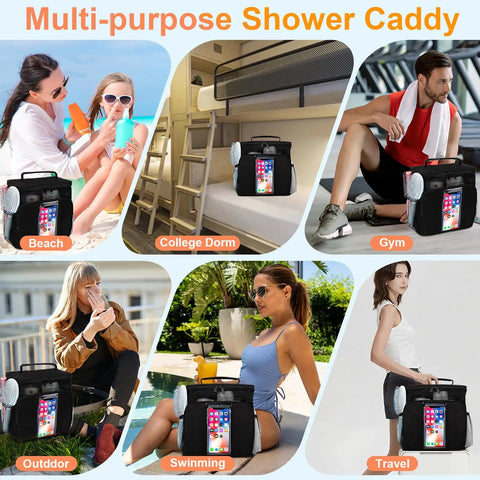 Multi-scene use of Must Have Dorm Room Shower Caddy For Guys And Gals Quick Dry Mesh Organizer with Elastic Pockets