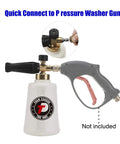 Beast Foam Cannon For Car Wash With Easy Fill Bottle And Snow Foam Lance One Quarter Inch Quick Connect Includes Extra Orifice Nozzle