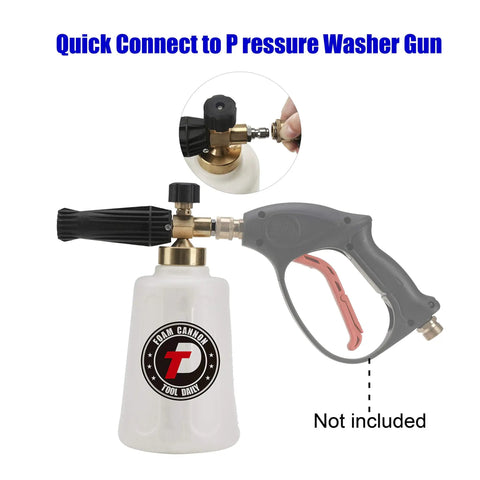 Beast Foam Cannon For Car Wash With Easy Fill Bottle And Snow Foam Lance One Quarter Inch Quick Connect Includes Extra Orifice Nozzle