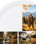 Dope 20 Pack 4x6 Inch Aluminum Sublimation Photo Blanks For DIY Wall Signs and Decor showing printed autumn photos