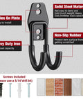 12 Pack Small J Shaped Steel Garage Hooks With Anti Slip PVC Coated Finish Heavy Duty Wall Mounted Tool Hanger for storage