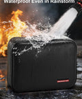 Fireproof Waterproof Document Safe Box With Lock For Important Docs And Passports, Cash And Certificates, Laptop Storage, Silver