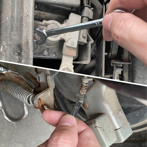 Using Metric 10 Piece Mini Wrench Set With Open End And Box End Handles From 4mm To 11mm on vehicle for auto fixes