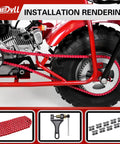 Installation of Heavy Duty 420 Chain 132 Link Chain With Breaker Tool And Links For 50cc To 212cc Dirt Bikes Go Karts ATVs