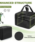 Golf Trunk Organizer Bag With Bottom Shoe Space, Reinforced Structure, and built-in support board visualization