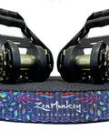 1 Inch Slackline Kit With Dual Ratchet System 82 Foot Jungle Line Webbing Two Tone Design close-up showing ratchets and webbing