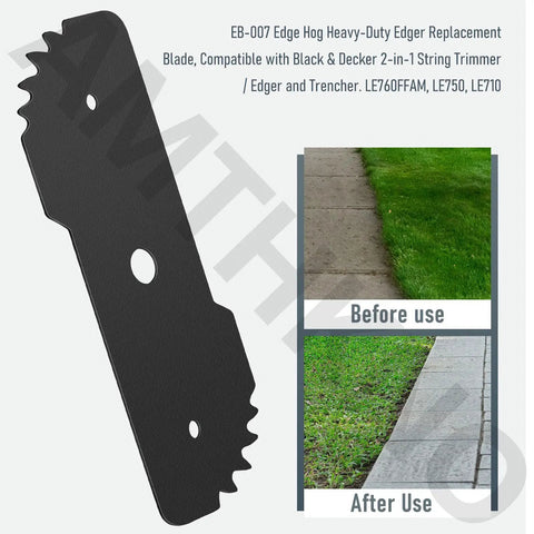 Seven And A Half Inch Edge Hog Heavy-Duty Edger Replacement Blade For 2-In-1 String Trimmer Edger Fits LE750 LE710 LE760 LE760FF with usage results