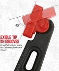 Close-up of 7-Inch Spring Clamps Set Of 4 Heavy Duty Nylon Clamps flexible tip with grooves at 45-degree angle