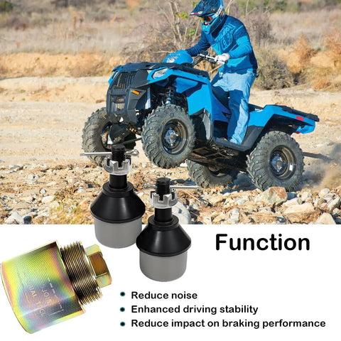 Beefed Up Ball Joint And Tool Kit For Polaris UTVs Including Sportsman Ranger RZR Models Built To Handle Tough Trails With Precise Fit For 335 400 450 500 570 600 700 800 300 400L And More. UTV ball joint kit with puller and tools shown on front suspension