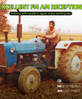 Farmer wearing Bluetooth 5.4 Hearing Protection Headphones With AM FM Radio, 25dB NRR Earmuffs on tractor in orange field