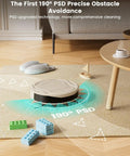 Pet Hair Slaying Slim Robotic Vacuum With Strong Suction Up To 4000Pa navigating around obstacles on a low-pile carpet