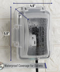 Insane Weatherproof Electrical Outlet Covers 3 Pack 1 Gang Outdoor Plugs Sun Stabilized Polycarbonate with water droplets, 4.6x5.9x3 inch