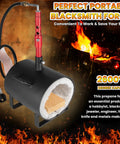 Portable Propane Forge With Single Burner For Blacksmithing Knife Making Farrier Tools And Metalworking Large Capacity