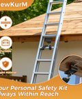 Stability Anchor Ladder Safety Clamp Kit With 2 Ft And 3 Ft Straps anti slip pad securing ladder to gutter for solo work