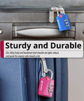 TSA Approved Luggage Locks Set With 3 Digit Combination Padlocks Alloy Body Open Alert Indicator For Travel Backpack Locker Gym Gun Case Tent 4 Pack Great For Everyday Travel securing baggage