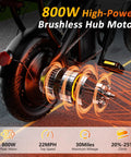 Powerful 1200W Peak Motor Foldable Ebike For Adults With 25 MPH Top Speed 45 Mile PAS Range displaying motor hub close-up