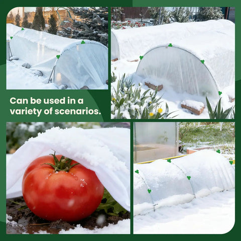 10x33Ft Plant Covers Freeze Protection Kit With Garden Hoops And Clips For Winter Frost Protection Of Vegetables Crops Raised Beds Fruit Trees And Greenhouses Reusable Snow Shield For Outdoor Gardens Tough As Nails All Season Protection