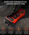 Two Speed Wireless Crane Remote Control Kit for 12-24V Systems with FHSS Technology, Ultra Stable Signal, Lag Free Commands, Heavy Duty Lifting Receiver Transmitter for Construction Equipment, crush-resistant remote