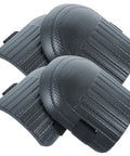 Heavy Duty Work Knee Pads With Wear Resistant Pads Built In Joint Protectors For Construction And Repair Comfy Soft Kneepads That Actually Handle The Daily Grind 4 Piece Pack showing two gray pads with textured surface.