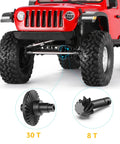 Beefed Up Overdrive Helical Gear Set For 1/10 RC Crawler SCX10 II Front And Rear Axles Hardened Steel Alloy CNC Machined
