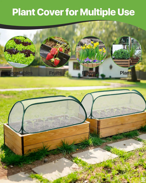 Raised Bed Garden Greenhouse Covers For Seedlings And Germination Humidity Domes With Freeze Protection And Pest Shield 2 Pack For Early Growth And Seedling Propagation