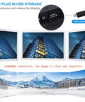 19 Inch White CCTV Monitor With HDMI AV BNC VGA USB And PC Input, showing USB storage and 1440x900 resolution display