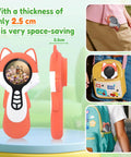Kid Friendly Grab And Go Microscope Camera Kit With Endoscope Dual Cameras, Pocket Mini Digital Microscope For Boys And Girls, Autofocus Educational Toy For Christmas Birthday, Easy To Use Science Kit For Ages 3 5 7 8 12 Fox, 2.5 cm thick