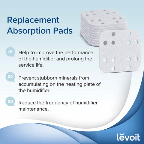 Replacement Humidifier Filters 10 Pack With Mineral Absorption Pads For LV600S LV600HH OasisMist450S image showing absorption pads