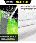Close-up of Hi Vis Rain Suit For Men Waterproof Yellow Reflective Class 3 Rain Jacket material with water repellency.