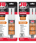 Tough As Nails Fast Cure Heavy Duty Epoxy Syringe Pack Bulletproof Waterproof Adhesive High Strength Bonding Glue For Multi Surface Home Auto Marine Repair Projects Dark Grey Easy One To One Mix No Sweat in packaging with dual syringes.