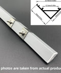 V Shape LED Aluminum Channel Kit 10 Pack 3.3ft Each With Milky Diffuser Cover, end cap and mounting clip in silver finish