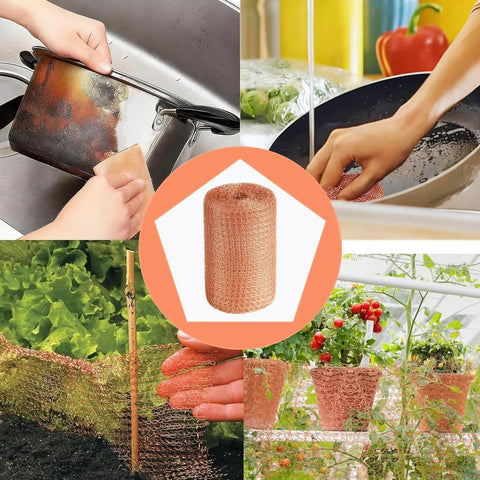 Copper Mesh Rodent Control Roll, 5 In X 50 Ft Wire Screen For Mice And Rats, Bats And Snails, Weep Hole Filler, DIY Pest Blocking For Home And Garden, Rust-Resistant And Flexible Copper Mesh Barrier