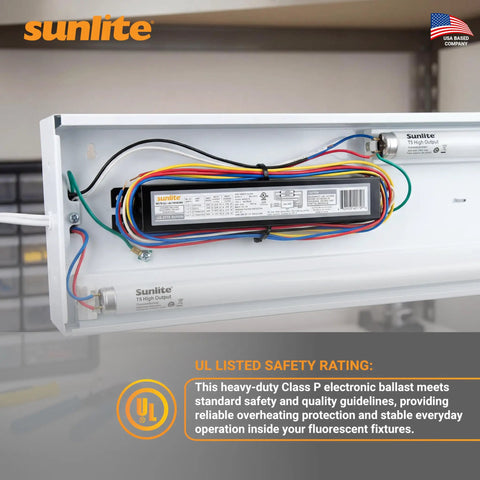 Versatile Multi Voltage Electronic Ballast For 120 To 277 Volts Input Lighting Setup For 1 to 2 Lamps including F54T5HO FC40T5