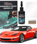 Windshield Crack Repair Kit With Nano Glass Repair Liquid For Chips And Cracks Fast Fix In Minutes For Windshields Windows And Mirrors 2026 Upgrade Stops Spread Of Damage And Keeps Glass Clear with bottle and red car