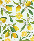Lemon Branches Floral Peel And Stick Wallpaper Removable Self Adhesive Vinyl Mural Roll 17.7 By 354 Inches Waterproof Wall Decor