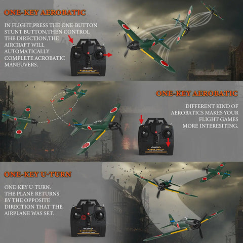 4 Channel RC Plane Ready To Fly For Beginners With Xpilot Stabilization System and One Key Aerobatics, remote control display