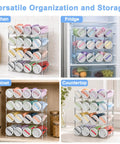 Cabinet Water Bottle Organizer With Large Compartments, 2 pack stackable holder for 40oz jugs in kitchen, fridge, cabinet, countertop