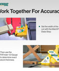 Dead On Woodworking Center Layout Tool And Precision Dado Gauge To Nail Flawless Half Thickness Alignment On Table Saws Seamlessly Build Tight Joints And Inlays Today with MatchFit Dado Stop and FitFinder gauge.
