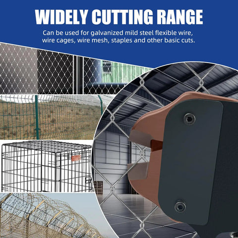 Heavy Duty Air Wire Cutter Knocks Out Up To Six Millimeter Steel Cable And Barbed Wire With Rock Solid Forged Blades cutting wire mesh and fencing.